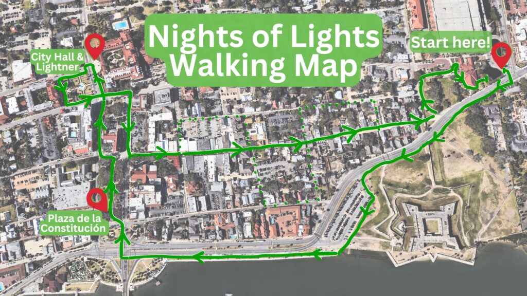 St Augustine Nights of Lights Walking Map (1)