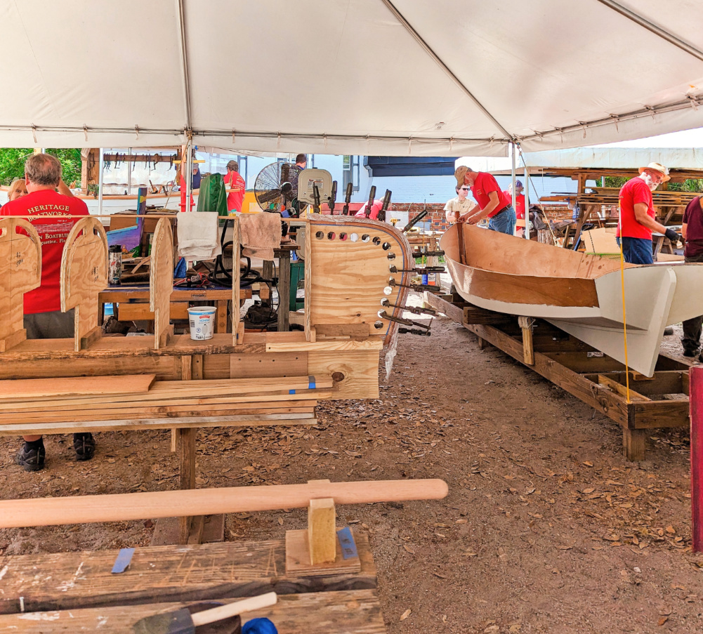 Wooden Boat Building at St Augustine Lighthouse and Maritime Museum St Augustine Florida 1