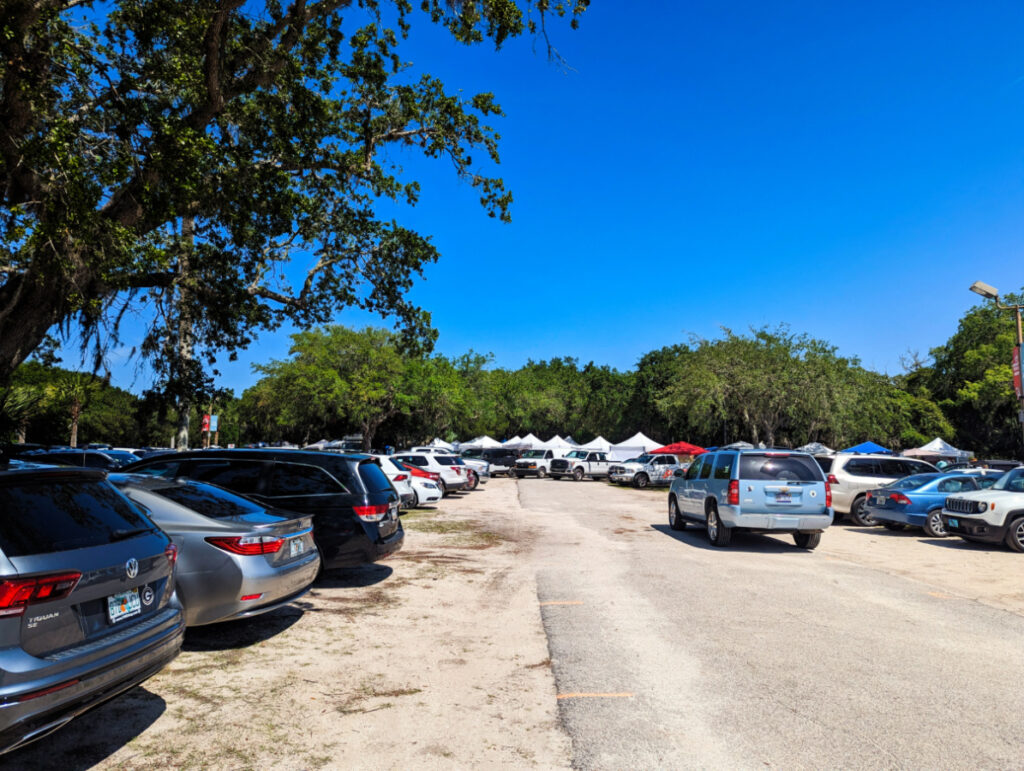 Parking Lot at Saturday St Augustine Farmers Market at the Amphitheater 1