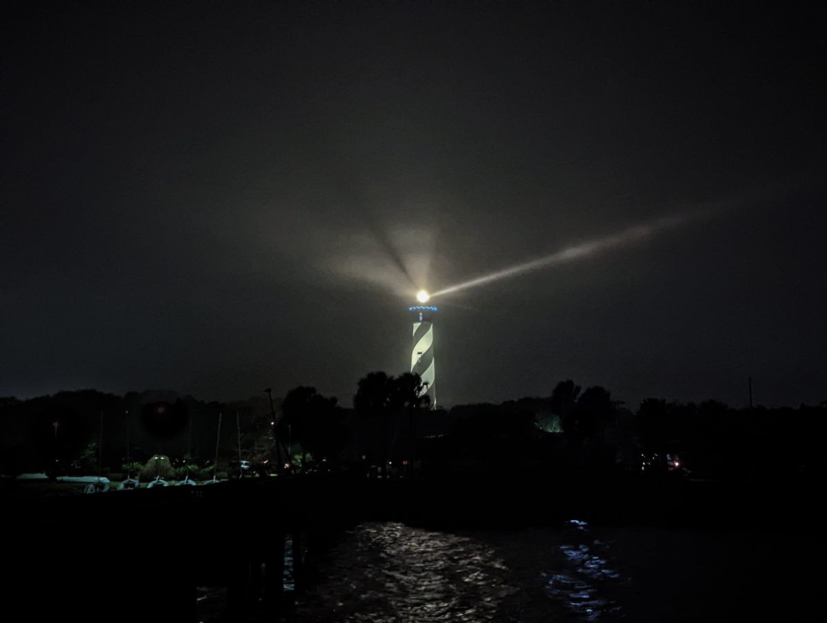 St Augustine Lighthouse at Night in Fog Anastasia Island St Augustine Florida 3