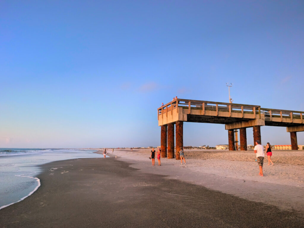 End of St Augustine Beach Fishing Pier after beach Renourishment St Johns County Pier 2