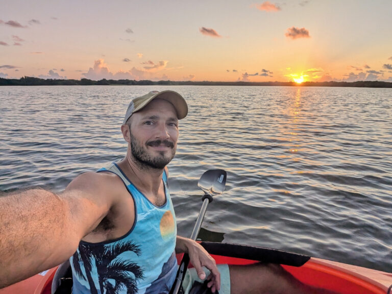 Rob Taylor Kayaking at sunrise on Salt Run Anastasia State Park St Augustine Florida 1