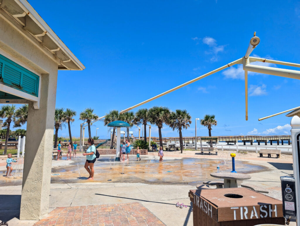 Splash Pad at St Johns County Ocean Park and Pier St Augustine Beach Florida 1