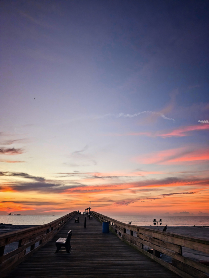 Sunrise at St Augustine Beach Fishing Pier St Johns County Pier 7