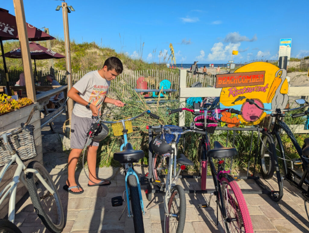 Bike Rack at the Beachcomber Restaurant St Augustine Beach 1