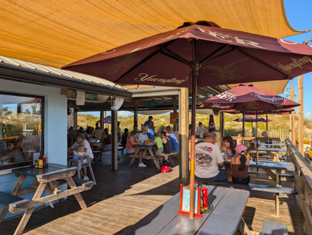 Covered Patio Seating at the Beachcomber Restaurant St Augustine Beach 2