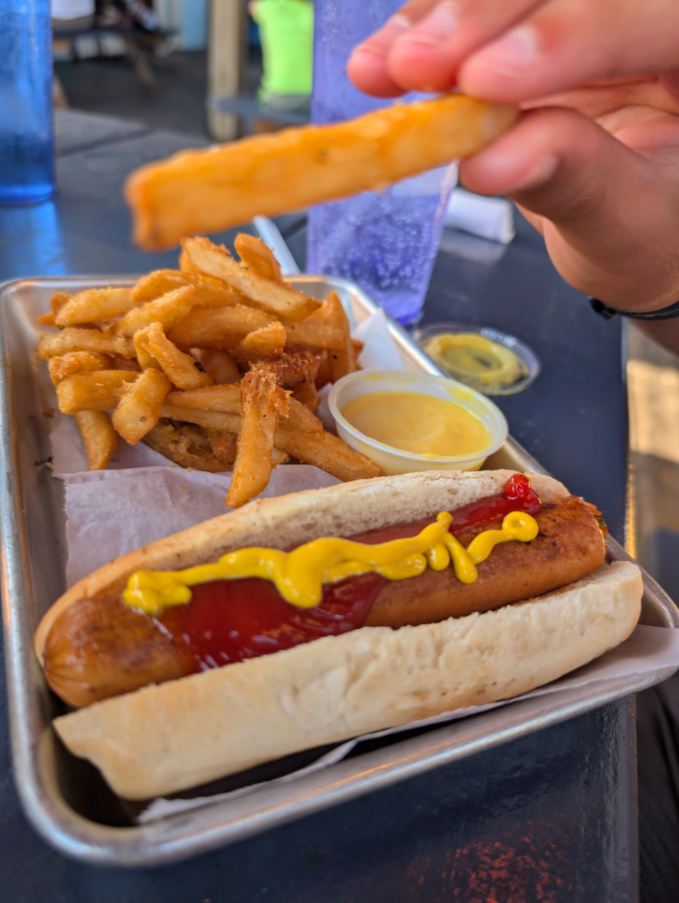 Kids Hotdog at Beachcomber Restaurant St Augustine Beach 1