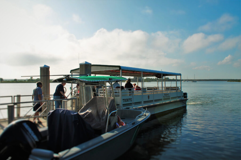 NPS Ferry Boat on River at Fort Matanzas National Monument St Augustine FL 1