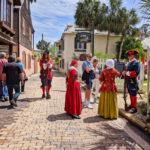 People in Costume on Aviles Street Downtown Saint Augustine Florida 1