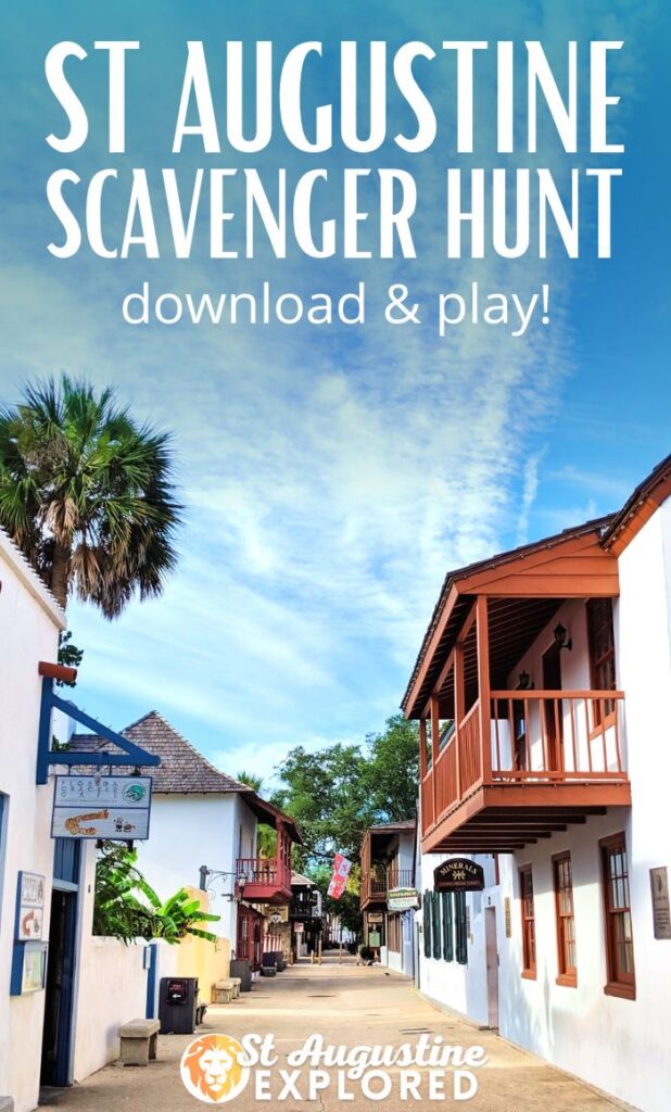 This St Augustine scavenger hunt takes you through the historic downtown area. Look for art, history plaques, cool sites and unique items all trough the old town of beautiful St Augustine, FL.