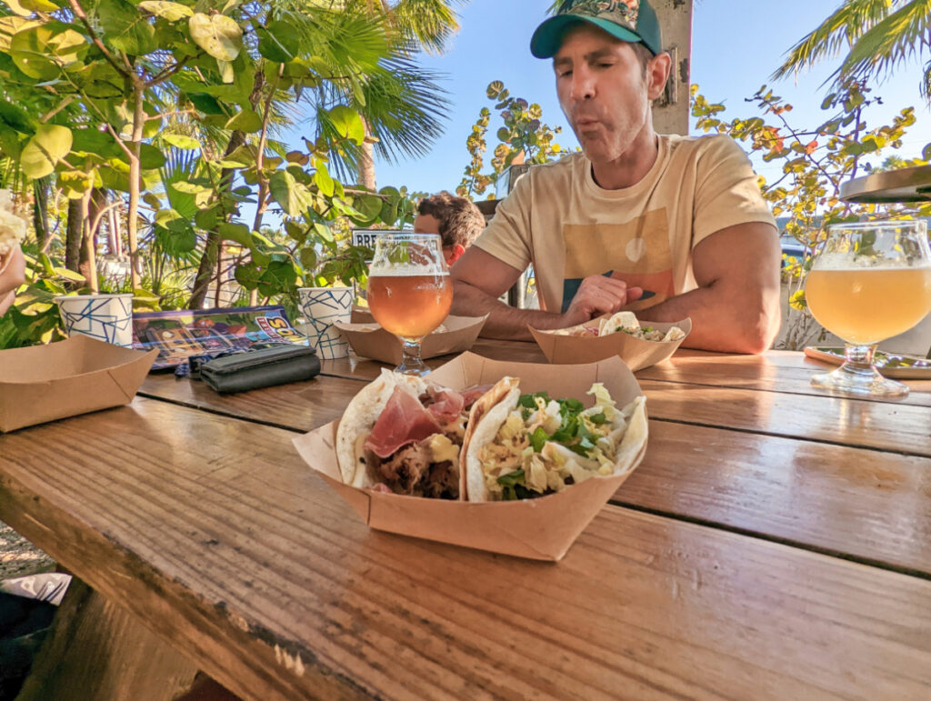 Taylor Family outdoor dining at Osprey Tacos Anastasia Blvd St Augustine Florida 1