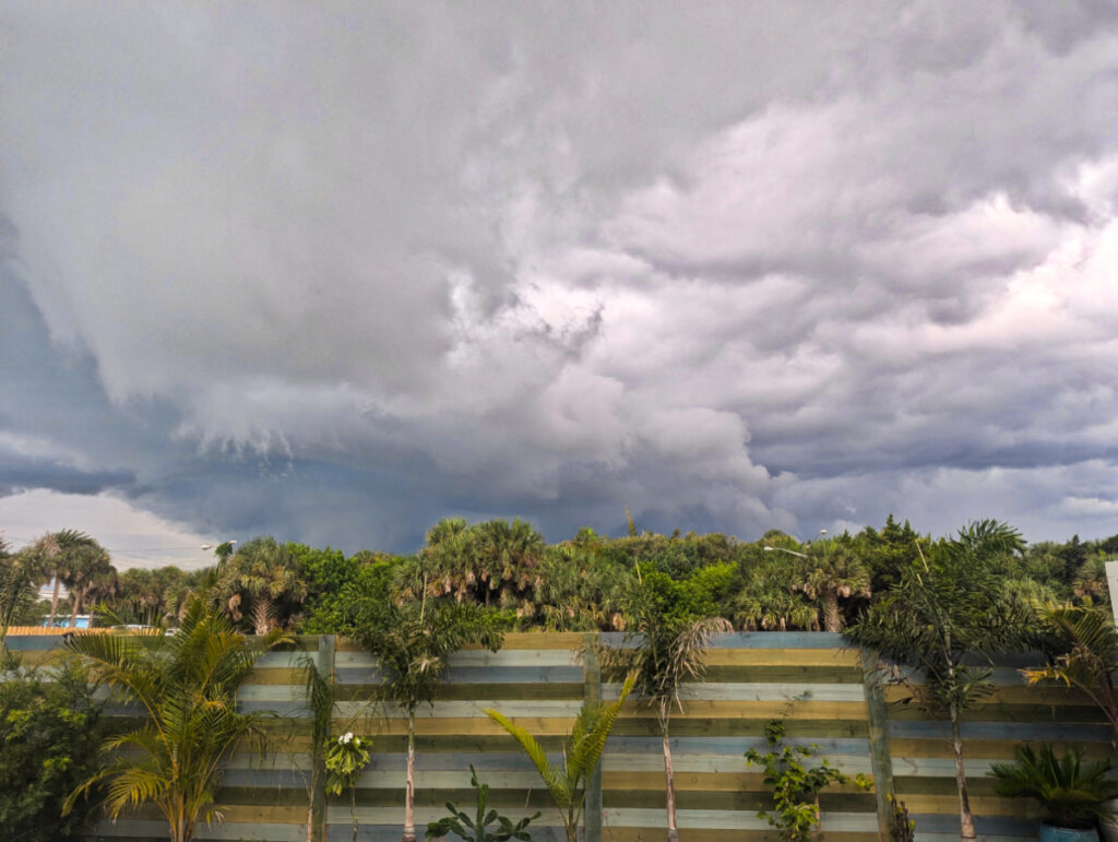 Storm approaching backyard St Augustine Beach Florida 1