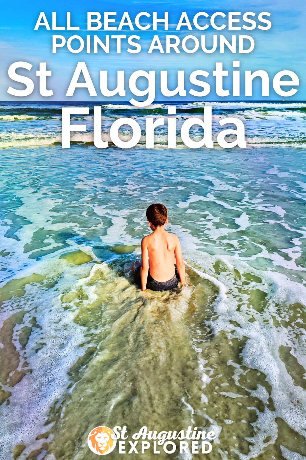 Where can you get onto the beach in the St Augustine, FL area easily? List of beach access points, parking areas and beach boardwalks in St Augustine, St Johns County, Florida from Palm Coast to Ponte Vedra.