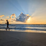 Taylor Family at sunrise on beach St Augustine Beach Florida 1