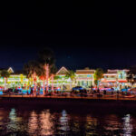 Christmas lights on waterfront at Nights of Lights St Augustine FL 5